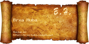 Brxa Huba névjegykártya